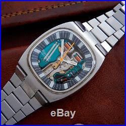 Bulova Accutron Jumbo Triple Cushion 214 Oversized Spaceview ALL Steel SERVICED