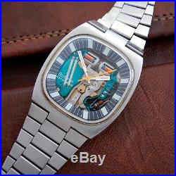 Bulova Accutron Jumbo Triple Cushion 214 Oversized Spaceview ALL Steel SERVICED