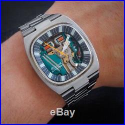 Bulova Accutron Jumbo Triple Cushion 214 Oversized Spaceview ALL Steel SERVICED