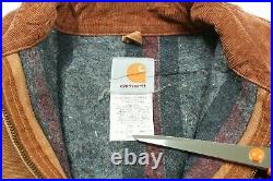 CARHARTT Blanket Lined Detroit Jacket Medium Workwear Canvas Coat Vintage