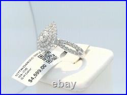 CERTIFIED $4600! 1CTTW CT REAL SOLITAIRE Diamond HALO Engagement WEDDING Ring