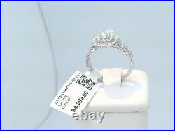 CERTIFIED $4600! 1CTTW CT REAL SOLITAIRE Diamond HALO Engagement WEDDING Ring