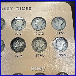 COMPLETE SET 1916-1945 Mercury Dimes in Dansco Album VERY ORIGINAL ALL 77 COINS