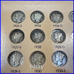 COMPLETE SET 1916-1945 Mercury Dimes in Dansco Album VERY ORIGINAL ALL 77 COINS