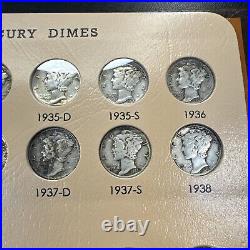 COMPLETE SET 1916-1945 Mercury Dimes in Dansco Album VERY ORIGINAL ALL 77 COINS