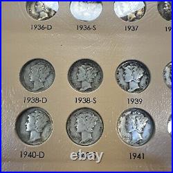 COMPLETE SET 1916-1945 Mercury Dimes in Dansco Album VERY ORIGINAL ALL 77 COINS