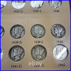 COMPLETE SET 1916-1945 Mercury Dimes in Dansco Album VERY ORIGINAL ALL 77 COINS