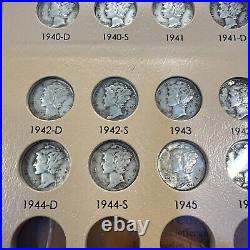 COMPLETE SET 1916-1945 Mercury Dimes in Dansco Album VERY ORIGINAL ALL 77 COINS