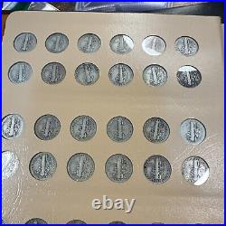 COMPLETE SET 1916-1945 Mercury Dimes in Dansco Album VERY ORIGINAL ALL 77 COINS