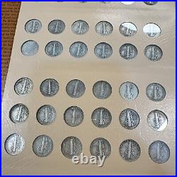 COMPLETE SET 1916-1945 Mercury Dimes in Dansco Album VERY ORIGINAL ALL 77 COINS