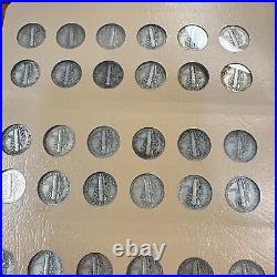 COMPLETE SET 1916-1945 Mercury Dimes in Dansco Album VERY ORIGINAL ALL 77 COINS