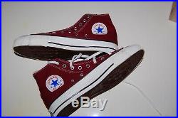 CONVERSE ALL STAR HI MADE IN USA 9 VINTAGE 80s DEADSTOCK CHUCK TAYLOR MAROON