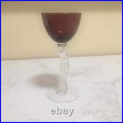 Cambridge Statueque Nude Stem Goblet Wine Cordial Amethyst Purple 6 1/2 2 oz