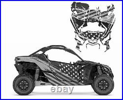 Can am Maverick X3 custom graphics wrap kit 24mil American Flag 9055 Desert Tan