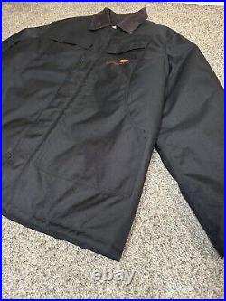 Carhartt Jacket Sz Large Hooded Carpenter Detroit Duck Chore Work-wear Zip Coat
