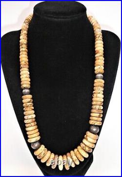 Carolyn Pollack American West AW Native Pearl Heavy Jasper Bead Necklace 925