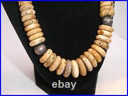 Carolyn Pollack American West AW Native Pearl Heavy Jasper Bead Necklace 925