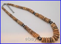 Carolyn Pollack American West AW Native Pearl Heavy Jasper Bead Necklace 925