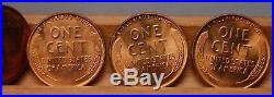 Choice To Gem Bu Roll Of 1937 Lincoln Wheat Cents Nearly All Are Full Red