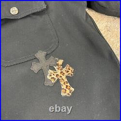 Chrome Hearts Work Dog Leopard Patches Jacket In Black RRP £10000