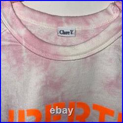 Clare V Womens Sweatshirt Size XS Pink White Cv X Every Mother Counts Cotton