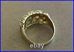 Cluster 2Ct RD Fire Opal Band Eternity Engagement Band 925 Silver Gold Plated