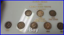 Complete 1857-1909 Indian Penny Date Set All Higher Grade Coins