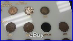 Complete 1857-1909 Indian Penny Date Set All Higher Grade Coins