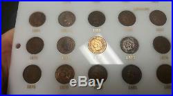 Complete 1857-1909 Indian Penny Date Set All Higher Grade Coins