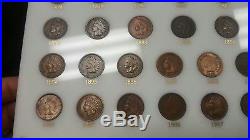 Complete 1857-1909 Indian Penny Date Set All Higher Grade Coins