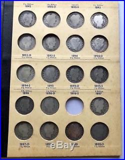 Complete Barber Quarter Collection 1892 1916 all Dates+Mints 71 Coins Set 25c
