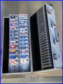 Complete Set of 50 State Quarters-1999-2008-All PCGS PR70 DCAM State Flag Labels