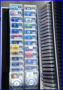 Complete Set of 50 State Quarters-1999-2008-All PCGS PR70 DCAM State Flag Labels