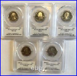 Complete Set of 50 State Quarters-1999-2008-All PCGS PR70 DCAM State Flag Labels