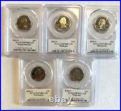 Complete Set of 50 State Quarters-1999-2008-All PCGS PR70 DCAM State Flag Labels
