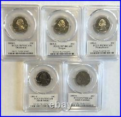 Complete Set of 50 State Quarters-1999-2008-All PCGS PR70 DCAM State Flag Labels