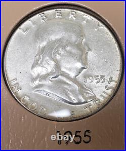 Complete Setof 35 Franklin Half Dollars 1948-1963 ALL 35 Coins Included