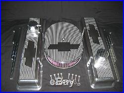 Custom Machine Ghostie Chevy Small Block Tall Valve Cover 12 oval Air Cleaner