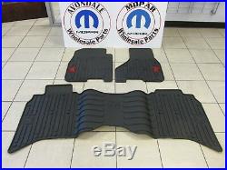 DODGE RAM WithRed RAM Logo Crew Cab Front Rear All-Weather Slush Floor Mats MOPAR