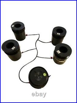 DWC Hydro Grow System 4pk With Reservoir. All Fittings/ Tubing Media Included