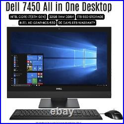 Dell 7450 AIO 23 All in One Core i7 6700 6th Gen 32GB RAM 1TB SSD Windows 11 PC
