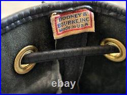 Dooney & Bourke USA All Weather Pebbled Leather Drawstring Bucket Bag Black