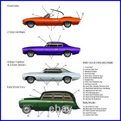 Door Seal Gasket Weatherstrip for Buick / Oldsmobile All Cars 49-52 2 Door Sedan