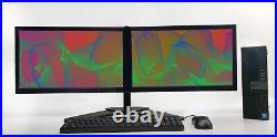 Dual Monitor Setup Bundle Dell PC Intel 8th Gen CPU 16-32 GB Ram SSD Windows 11