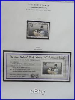 EDW1949SELL USA Beautiful collection of all VF MNH Duck stamps & self-adhesive