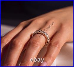 Eternity Full Band Wedding/Engagement Ring Moissanite Yalow Gold Plated'Girls