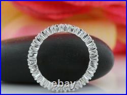 Eternity Wedding Band 1.82ct Round Cut Lab-Created Moissanite White Gold Plated
