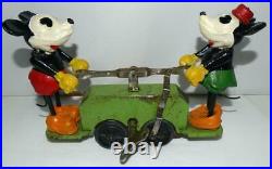 Ex! All Orig. Green Vs. Disney 1934 Lionel Mickey Mouse Hand Car+boxed Set+track