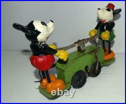 Ex! All Orig. Green Vs. Disney 1934 Lionel Mickey Mouse Hand Car+boxed Set+track