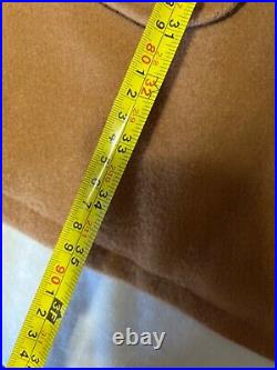 FLAWS Schott NYC Size 3XL Wool Hooded Peacoat Toggle Button Brown Coat